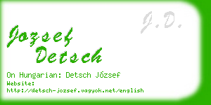 jozsef detsch business card
